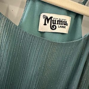 Show Me Your Mumu, Maxi Teal Glitter Dress, Size L